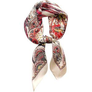 Pure Mulberry Beige Silk Square Scarf Women Soft Head Neck Scarf Gift Packed